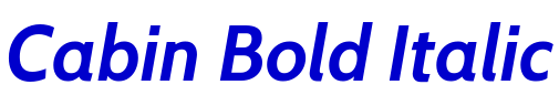 Cabin Bold Italic fuente